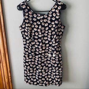 Vintage Lisa Jo black floral skort romper